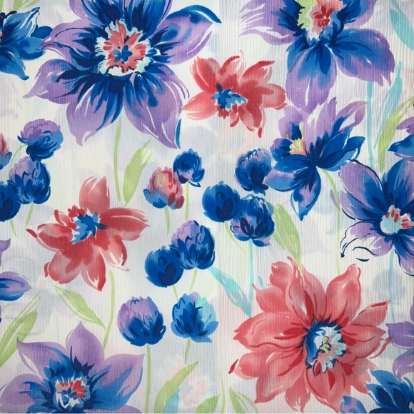 Allison Daley Petite Women’s Short Sleeve Floral Button Up Blouse Size 8P - Picture 5 of 8